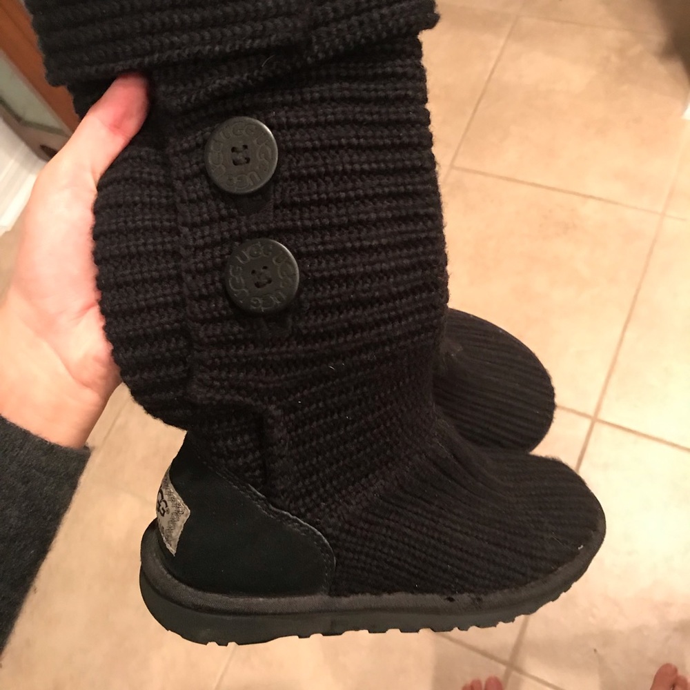 Black Knit UGG boots